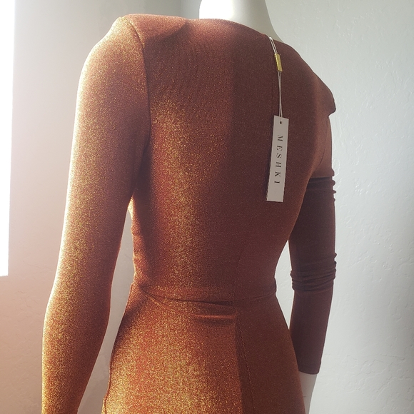 Meshki Shimmer Cut Wrap Dress - Picture 7 of 7